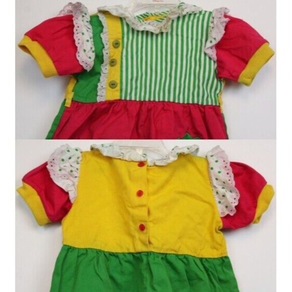 Vtg 90s Bon Chacha Sports Romper Jumper sz 18M Color Block Hat Polka Dots Stripe - Picture 5 of 14